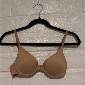 VS Pink Wear Everywhere Push-Up Seamless Tan Bra